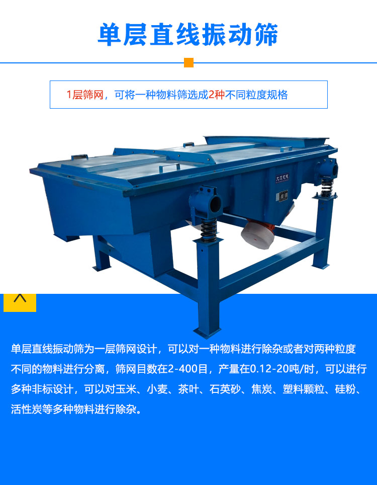 单层直线振动筛产品介绍