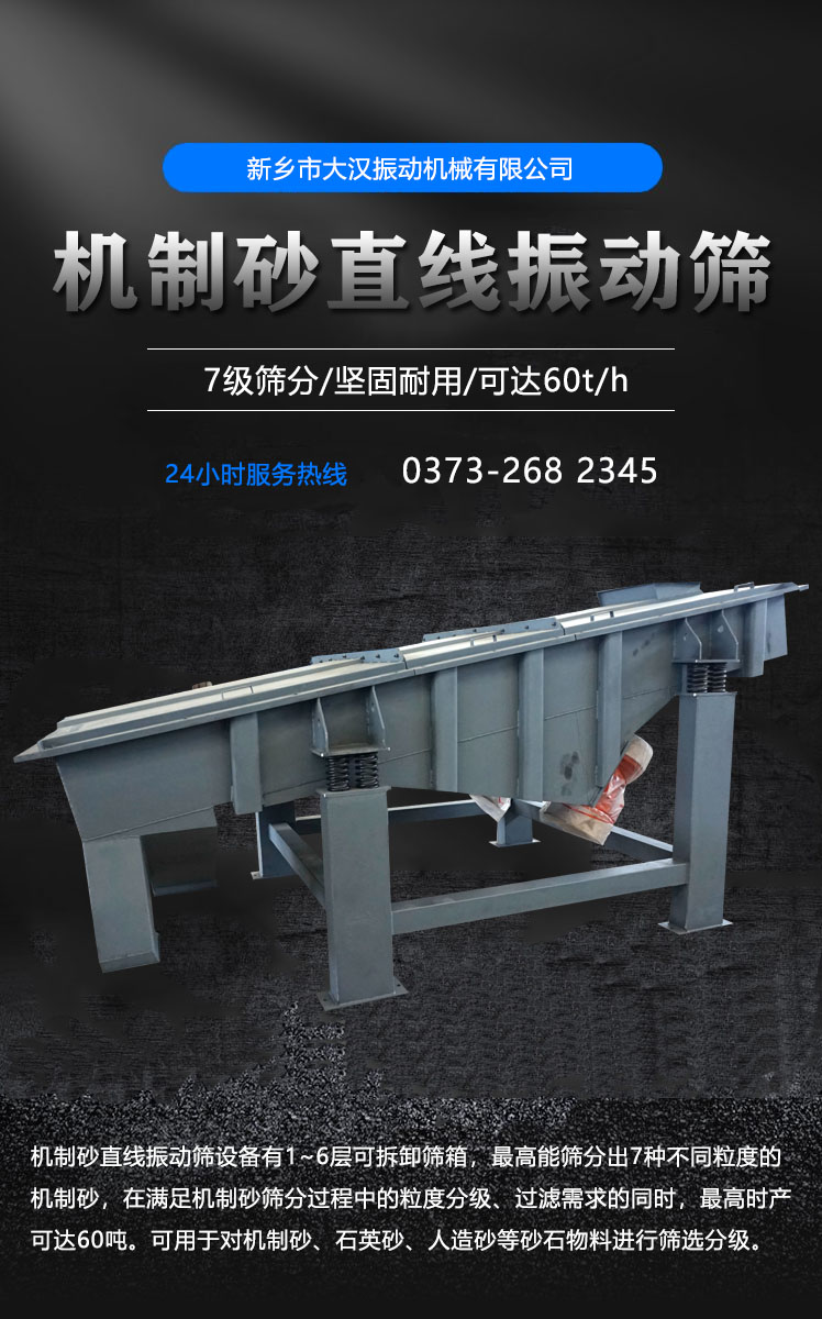 机制砂直线振动筛介绍
