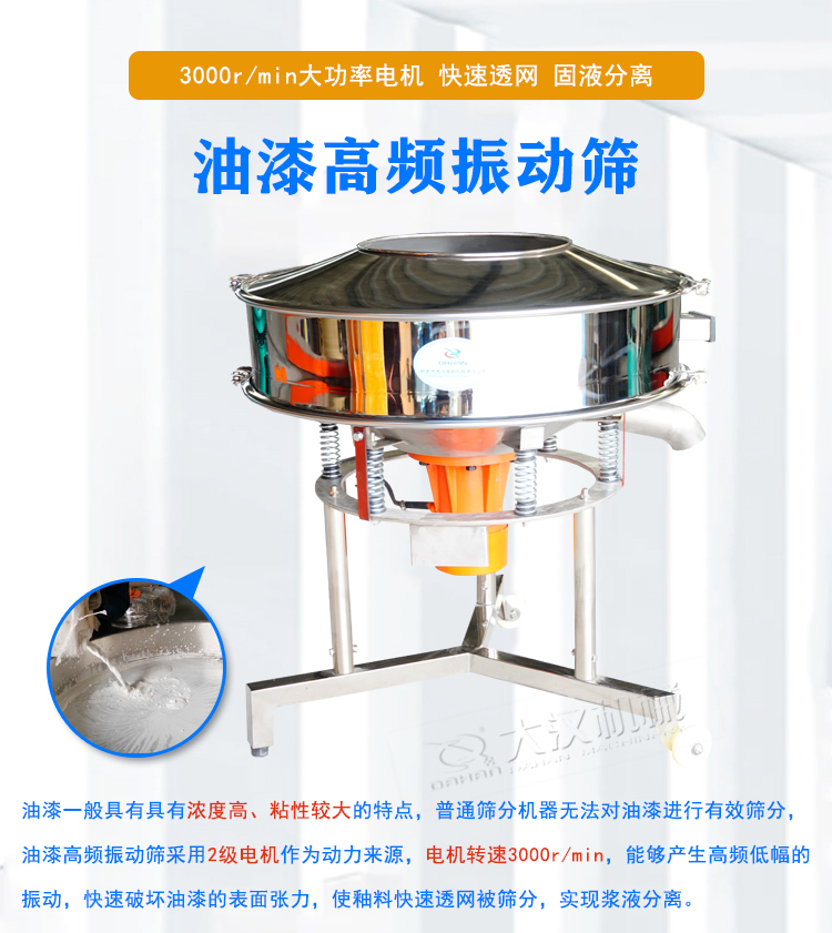 油漆高频振动筛产品介绍