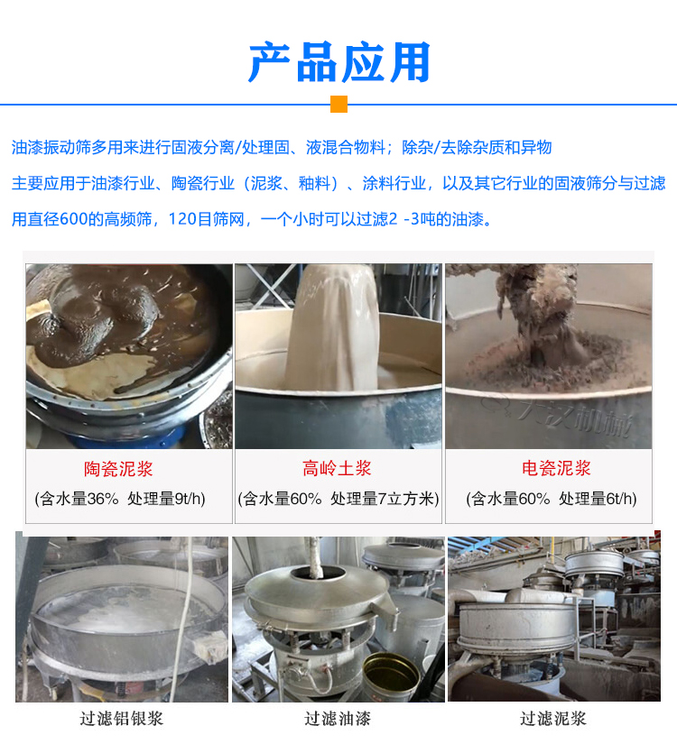 油漆高频振动筛应用