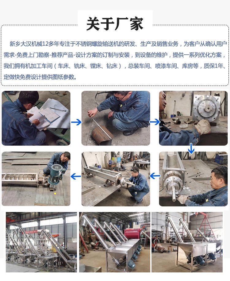 不锈钢螺旋输送机厂家