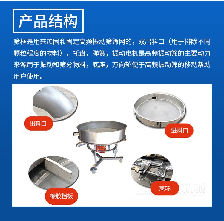 高频振动筛结构