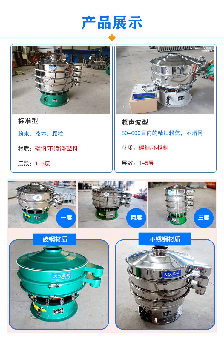 振动筛分机展示