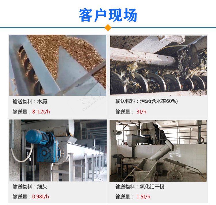 无轴螺旋输送机应用