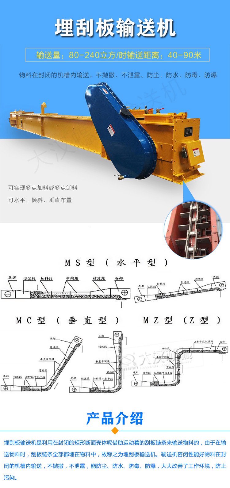 埋刮板输送机介绍