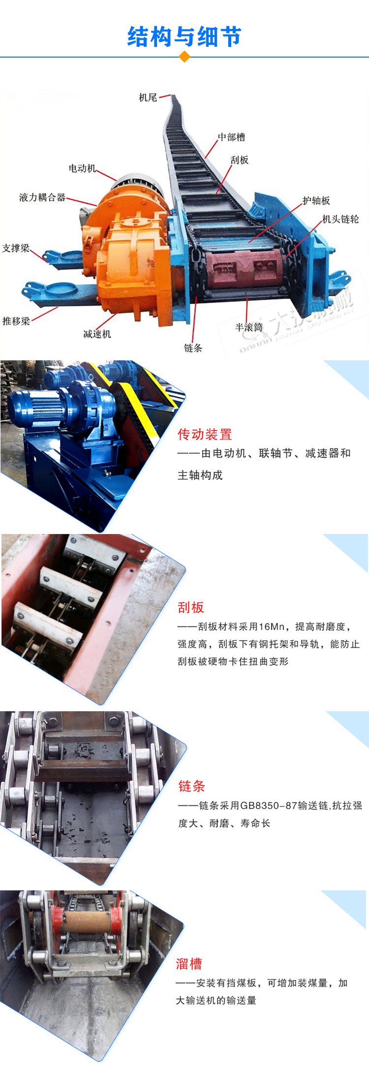 埋刮板输送机结构