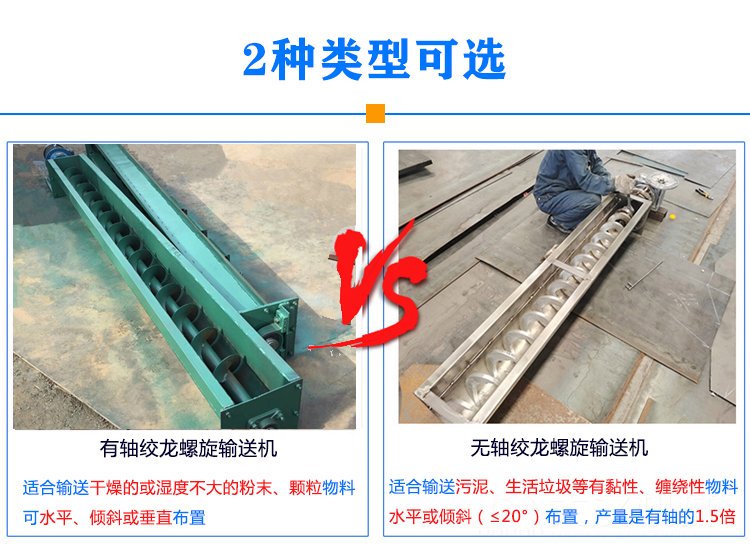 绞龙螺旋输送机种类